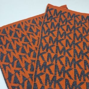 Michael Kors Orange and Gray Scarf
